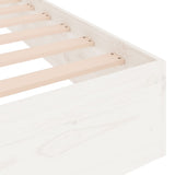 Bed Frame without Mattress White Solid Wood 120x190 cm Small Double 820073