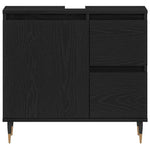 Bathroom Furniture Set 3 pcs Black Oak 30 x 30 x 190 cm 3333096