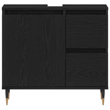 Bathroom Furniture Set 3 pcs Black Oak 30 x 30 x 190 cm 3333096