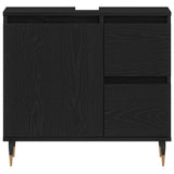 Bathroom Cabinet Black Oak 65 x 33 x 60 cm Engineered Wood 862890