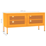 TV Cabinet Mustard Yellow 105x35x50 cm Steel 336236