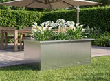 Garden Planter with LED Silver 40 x 80 x 40 cm Galvanised Steel 8008164
