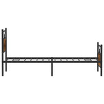 Bed Frame without Mattress Smoked Oak 90x200 cm Engineered Wood 4106754