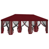Gazebo Cover with Sidewalls 6 x 3 m Burgundy Polyester 190 900420