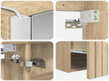 Bathroom Cabinet Set 4 pcs Sonoma Oak Engineered Wood 3406665
