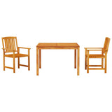 Garden Dining Set 3 pcs Brown Solid Acacia Wood 3375684