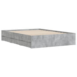 Bed Frame with Drawers without Mattress Concrete Grey 120x200 cm 3207283