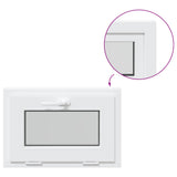 Basement Window RISOR 60 x 40 cm PVC and Glass White 42047263