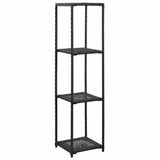 Storage Shelf Black Poly Rattan 30x30x120 cm Storage Shelf 46974