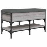 Shoe Bench Grey Sonoma 82x42x45 cm Engineered Wood 835195