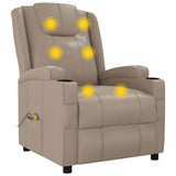 Massage Chair Cappuccino Faux Leather 321317