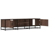 TV Cabinet Brown Oak 160x35x41 cm Engineered Wood and Metal 848848