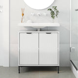 Bathroom Sink Cabinet High gloss white 60.5 x 33.5 x 61 cm 883418