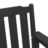 Garden Bench with Cushion Black 120 x 59 x 88cm HDPE 42006602