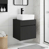 Wall-mounted Sink Vanity Black 49 x 41 x 63 cm Engineered Wood 890583