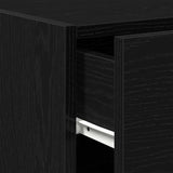 Sideboard with Drawer Black Oak 30 x 42.5 x 93 cm 868751