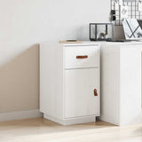 Desk Cabinet White 40x50x75 cm Solid Wood Pine 820098
