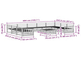 Outdoor Sofa Set 10 pcs Natural Solid Acacia Wood 3374159