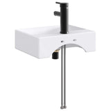 Bathroom Wash Basin Matte Black 39 x 30.5 x 12.5 cm Metal 890221