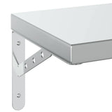 Wall Shelves 2 pcs 75x23.5 cm Silver Stainless Steel 3214507
