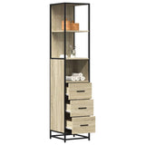 Bathroom Cabinet Sonoma Oak 35x37.5x166 cm Engineered Wood 849245