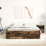 Bed Frame without Mattress Smoked Oak 160x200 cm 3203877