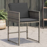 Garden Chairs with Cushions 4 pcs Grey Poly Rattan 365002
