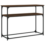 Console Table Brown Oak 100x35.5x75 cm Engineered Wood 834069
