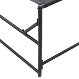 Garden Sunbed with Pillow 2 pcs Black Powder-Coated Steel 42003023