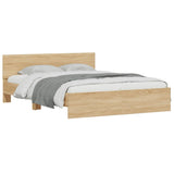 Bed Frame Sonoma oak Engineered wood Double Bed Frame 3207604