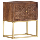 ZNTS Bedside Cabinet 40x30x50 cm Solid Mango Wood 286554