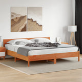 Bed Frame without Mattress Wax Brown 180x200 cm Super King Solid Wood Pine 3216214