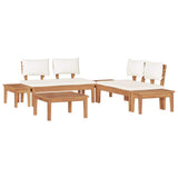 Garden Sofa Set 3 pcs Brown and Cream 3356868