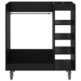 Golf Cabinet with Wheel Plain Black Oak 90 x 45 x 98 cm 899464