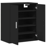 808919 Shoe Cabinet Black 60x35x70 cm Engineered Wood