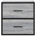 ZNTS Wall-mounted Bedside Cabinet Grey Sonoma 40x31x39.5 cm 848730