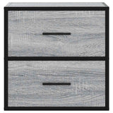 ZNTS Wall-mounted Bedside Cabinet Grey Sonoma 40x31x39.5 cm 848730