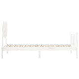 Bed Frame without Mattress White 90x200 cm Solid Wood Pine 3193452