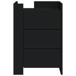 ZNTS Bedside Cabinet Black 45x50x65 cm Engineered Wood 848305