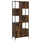 Bookcase Smoked Oak 72x28x172 cm Engineered Wood 3213654