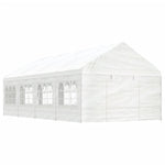 Gazebo with Roof White 8.92x4.08x3.22 m Polyethylene 3155488
