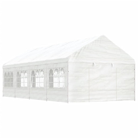 Gazebo with Roof White 8.92x4.08x3.22 m Polyethylene 3155488