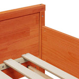 Bed Frame with Headboard Wax Brown 80 x 200 cm Engineered Wood 877205