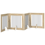 Dog Gate with Stands 4 pcs Sonoma Oak 80 x 80 cm 892080