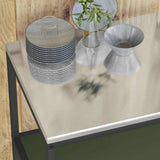 Kitchen Storage HATTEM Olive Green 90 x 50 x 92 cm Steel 874957