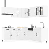 11 Piece Kitchen Cabinet Set "Kalmar" White Engineered Wood 3314911
