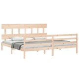 Bed Frame without Mattress Super King Size Solid Wood 3195171