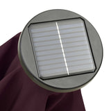 Garden Parasol with LED Lights Bordeaux Red 200x211 cm Aluminium 313561