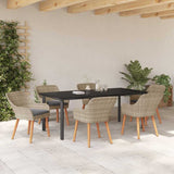 Dining Set Light grey Poly rattan 3261717