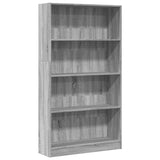 Bookcase Grey Sonoma 80x24x143 cm Engineered Wood 857849